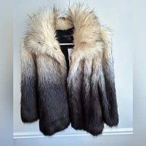 French Connection Ombré Faux Fur Coat